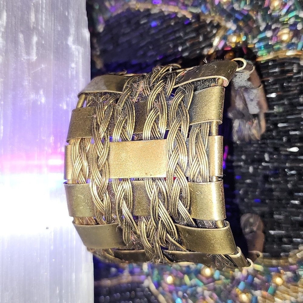 Brass woven bracelet